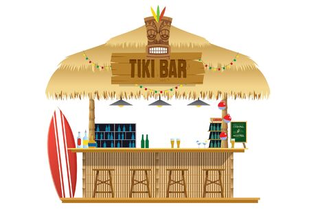 vector of tiki bar beachのイラスト素材