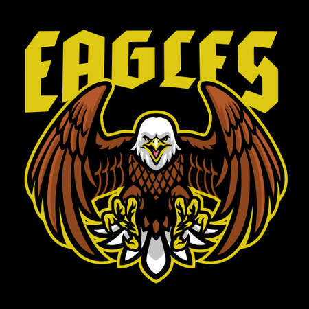 vector of bald eagle mascot sport logo