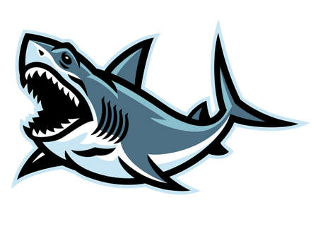 vector of Angry Shark  Mascotのイラスト素材