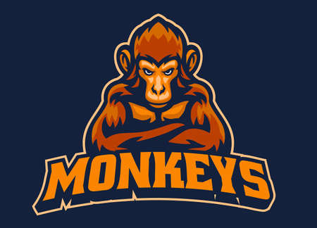 vector of Monkey Mascot esportのイラスト素材