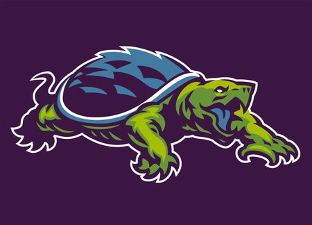 Angry Snapping Turtle Sport Mascot Logo Styleのイラスト素材
