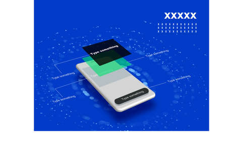 Mobile interactive concept materialのイラスト素材