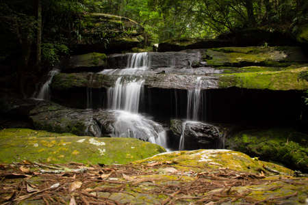 waterfall in National park,Thailandの写真素材