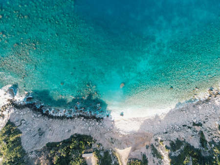 Natural landscape of summer Turkey beach on sea of blue and turquoise color