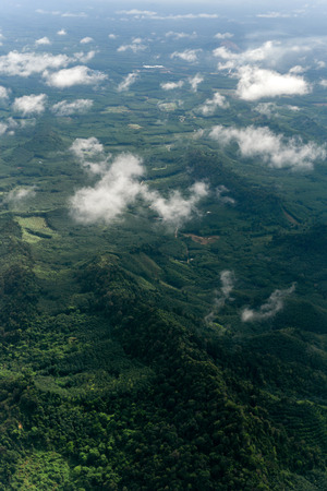 Complete forest Mountain View from Trang Province, Thailand.の写真素材