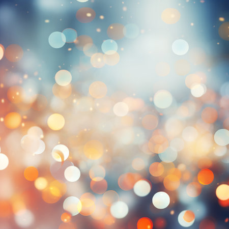 abstract background with bokeh defocused lights and stars.の素材