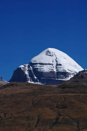 Landscape of the famous holy Mount Kailash in Tibetの写真素材