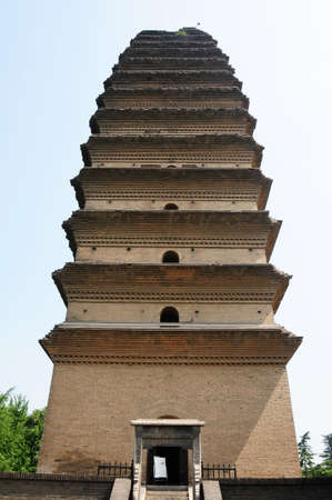 Landmark of the famous ancient pagoda in Xian Chinaの写真素材