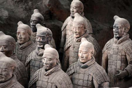 The famous terracotta warriors in Xian Chinaのeditorial素材