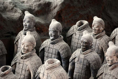The famous terracotta warriors in Xian Chinaのeditorial素材