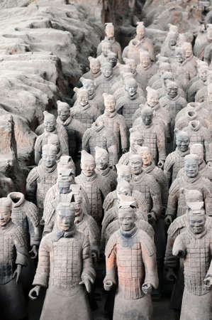 The famous terracotta warriors in Xian Chinaのeditorial素材