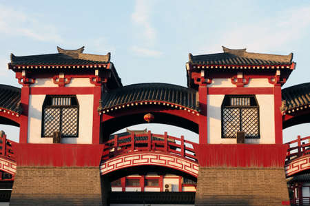 Typical Chinese ancient buildings in Xian Chinaのeditorial素材