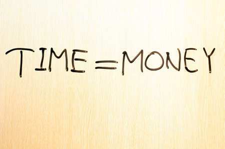 Handwriting of Time is Moneyの写真素材