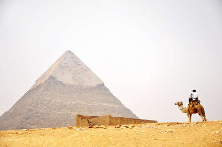 Landmark of the historic Pyramid Giza in Cairo Egypt