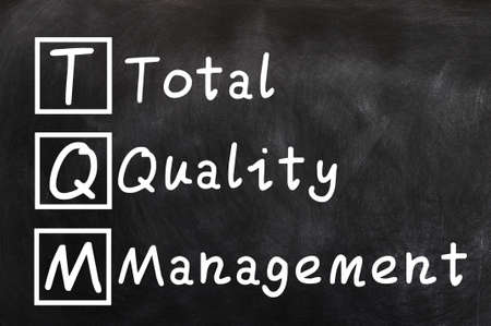 Handwriting of Total Quality Management  TQM  concept for business and industryの写真素材