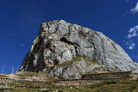 Holy mountains in Tibetの写真素材