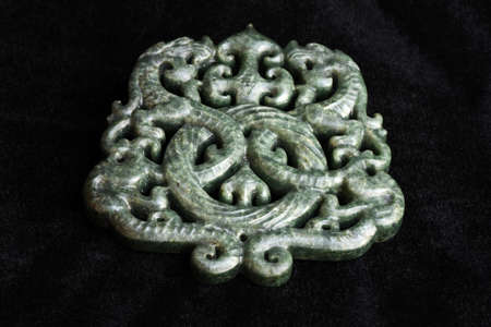 Chinese ancient jade carving artのeditorial素材