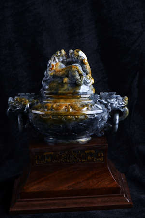 Chinese ancient jade carving artのeditorial素材