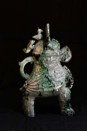 Chinese ancient jade carving artのeditorial素材