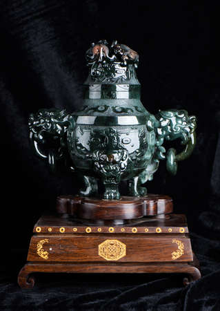 Chinese ancient jade carving artのeditorial素材