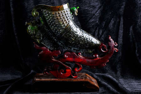 Chinese ancient jade carving artのeditorial素材