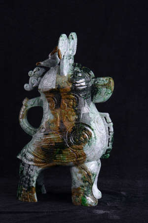 Chinese ancient jade carving artのeditorial素材