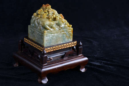 Chinese ancient jade carving artのeditorial素材