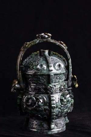 Chinese ancient jade carving artのeditorial素材