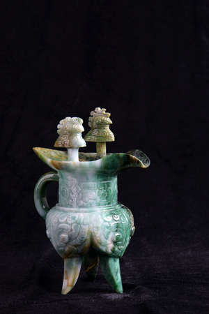Chinese ancient jade carving artのeditorial素材
