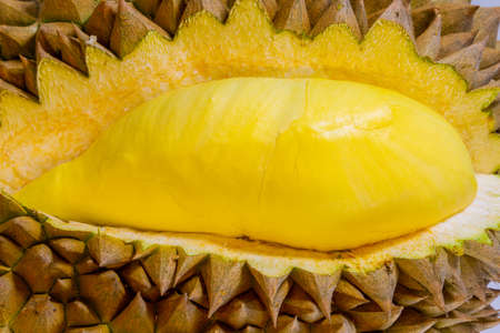 Mon Thong Durian thai fruit nickname king of fruits foreigners like very much. Yellow in side Out...