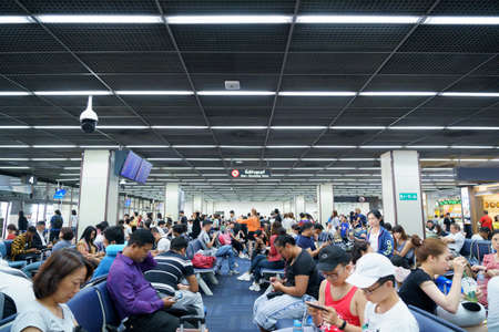 DON MUEANG INTERNATIONAL AIRPORT, DON MUEANG/THAILAND - JULY 12: Airport corridor walkway and...