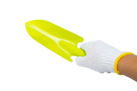 Soft and select focus   group set. Gardening tools are small spade green shovel and cultivator fork...