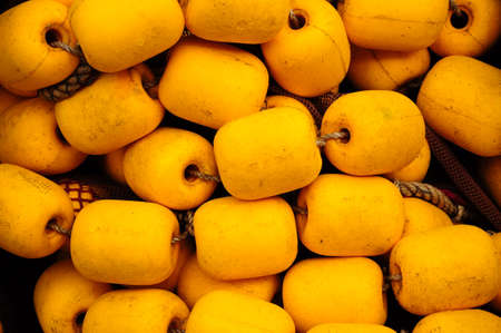 yellow ball (buoy) backgroundの写真素材