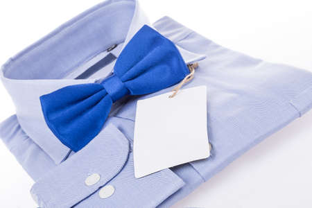 bow tie and shirt as a giftの写真素材