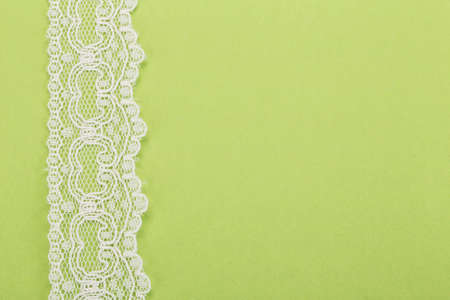 border by lace on greenの写真素材