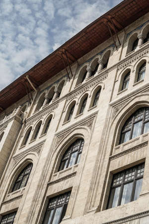 Detail of an Ottoman Style building in Eminonu, the historical and touristic district of Istanbul in Turkey.のeditorial素材