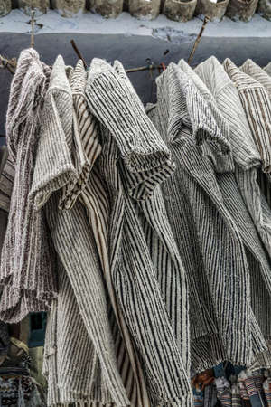 hanged shirts in order to sell in middle eastの写真素材