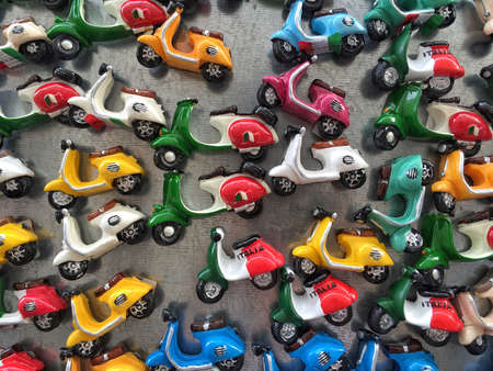 Magnets in a souvenir store in Tuscany, Italy.の写真素材