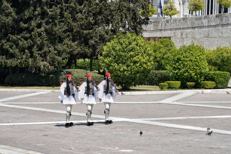 Every sunday the ceremonial changing of Evzon guard can be watched in front of the Tomb of the...