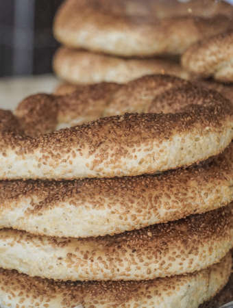 turkish bagels as a background