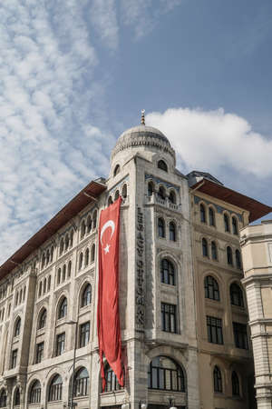 View of Legacy Ottoman Hotel Eminonu, the historical and touristic district of Istanbul in Turkey. This hotel was designed in 1911.のeditorial素材