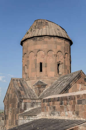 Ani Ruins that was Armenian capital in the past, now is plateau with the ruins of churches near the...