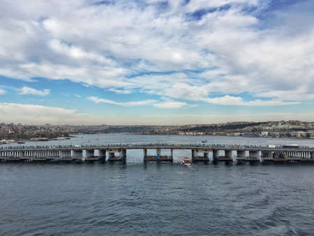 Istanbul, Turkey - December 09, 2017; Unkapani Ataturk Bridge in Eminonu district of Istanbul, Turkeyのeditorial素材