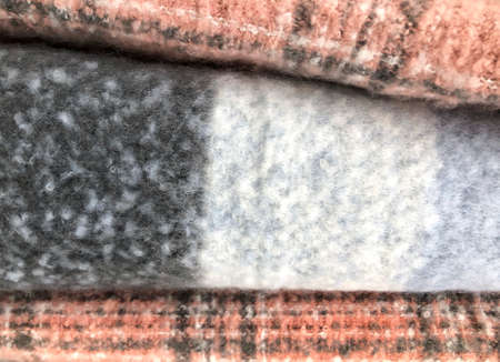 background with colorful woven fabric scarfs with copy spaceの写真素材