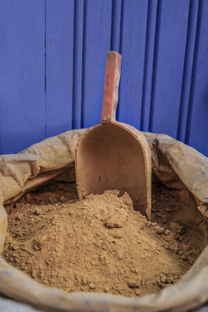 pile of powder colour at market in Asia
