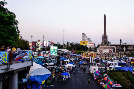 Shutdown Bangkok @ Vitorry Monument のeditorial素材