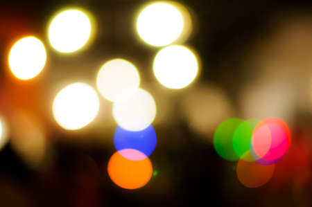 Bokeh reflecting pool at night