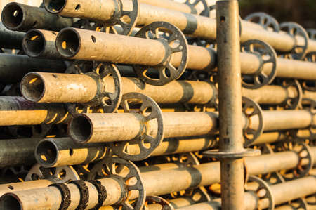 scaffolding material of construction building の写真素材