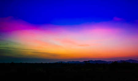 Twilight at Amata city ,Rayong Thailand.の写真素材