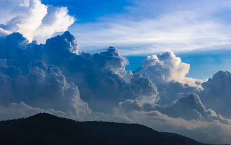 Mountains and cloudsの写真素材